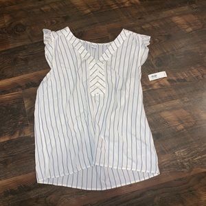 ❗️SALE❗️Blue and white striped old navy blouse